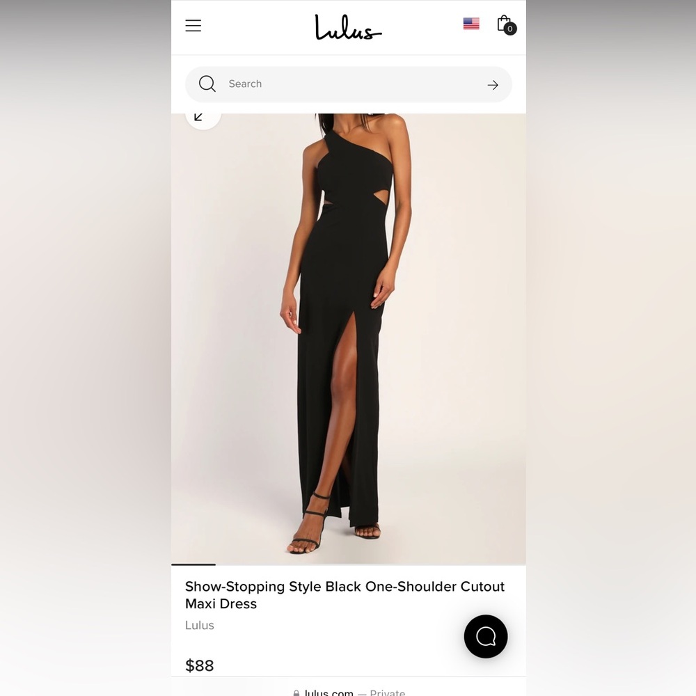 Lulus One Shoulder Cut Out Maxi Dress